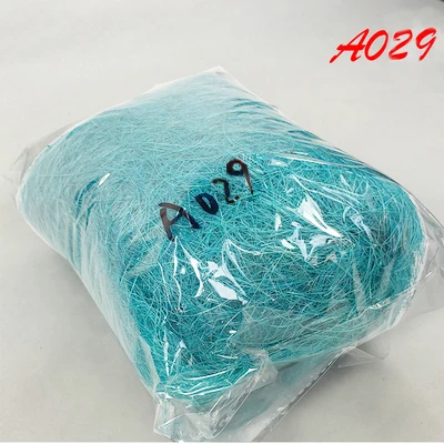 A029-baby blue 50 г/упак. Натуральный сизаль деревенский наполнитель для подарочной коробки посылка Декор DIY Цветок конфетти декор для венчания с днем рождения подарок - Цвет: A029-baby blue