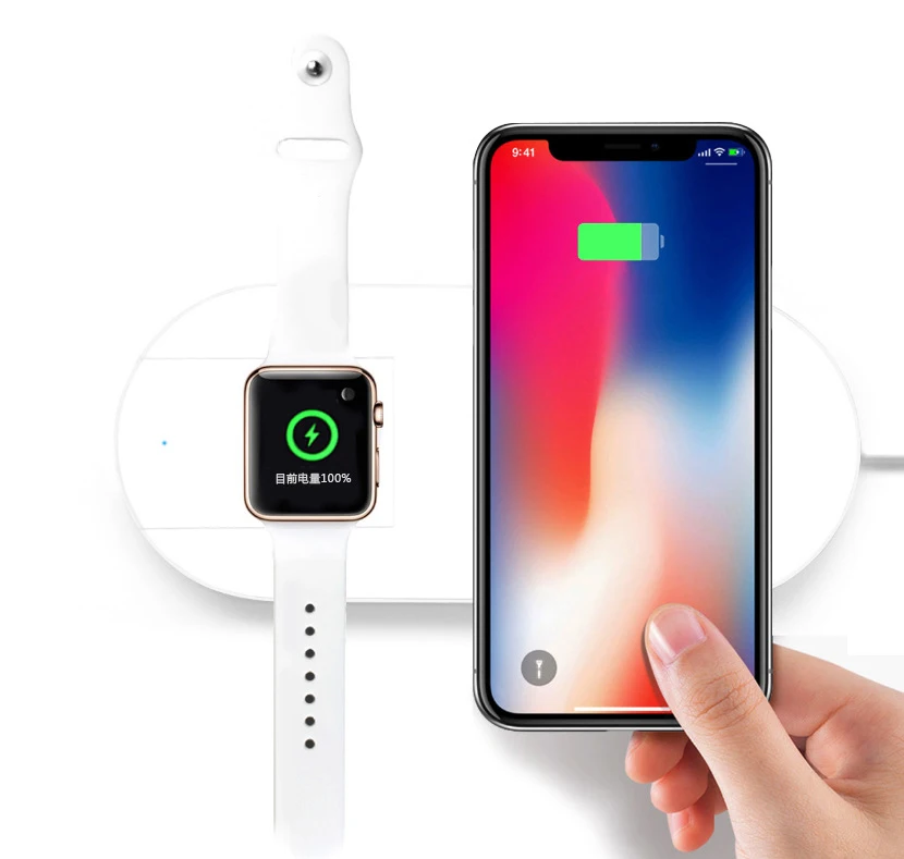 Hyleton Беспроводное зарядное устройство Pad 7 5 Вт Qi быстрое для iphone8/ iphone x 2 в 1