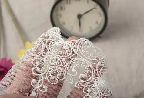 5 Yards 10cm Width White Black Water Soluble Embroidered Cotton Lace Fabric Flower Venise Beautiful Floral Trim DIY | Дом и сад