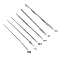 100pcs sterile body tattoo piercing needles tattoo needles 12g 13g 14g 15g 16g disposable supplies