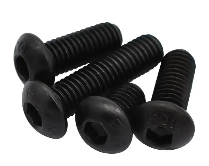 2pcs M10 alloy steel high strength flat round head hexagon socket screw bolt cup screws bolts 35mm-50mm length | Обустройство дома