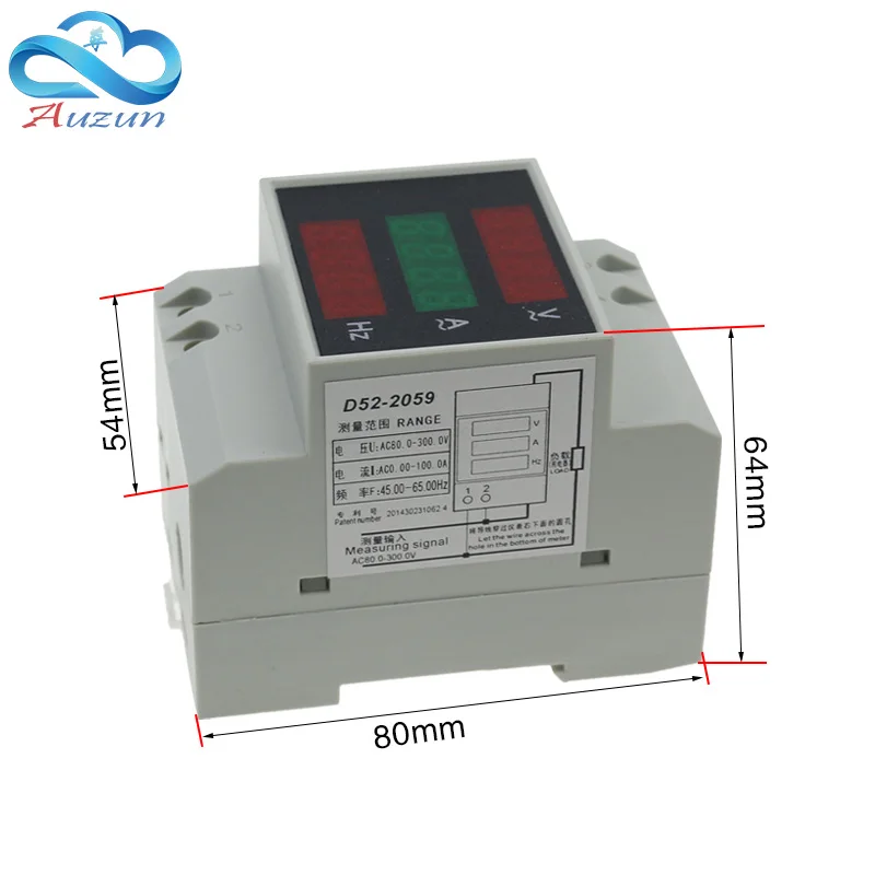 D52-2059 направляющая типа 220V380V100A цифровой дисплей Вольтметр переменного тока
