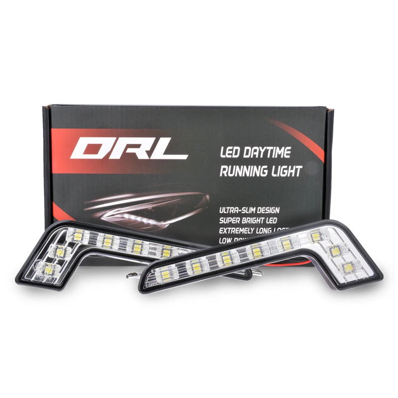 2 шт. 8 светодиодный Автомобильные дневные ходовые огни Светодиодный