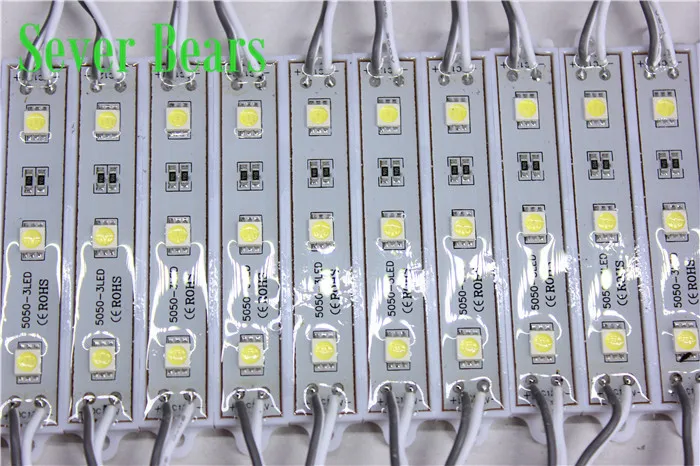 20 шт. 5050 SMD 3LED s светодиодный модуль белый/теплый белый/красный/зеленый/синий