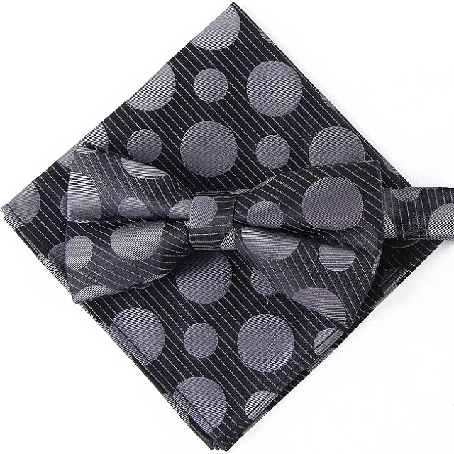 bowtie set BTS-006 Портной Смит галстук-бабочка набор бордовый горошек галстук-бабочка платок Набор чистый натуральный шелк свадебный формальный мужской бабочка Карманный квадратный набор - Цвет: bowtie set BTS-006