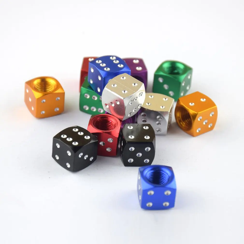 Алюминиевый сплав авто Стайлинг Авто Dice пылезащитный клапан колпачки