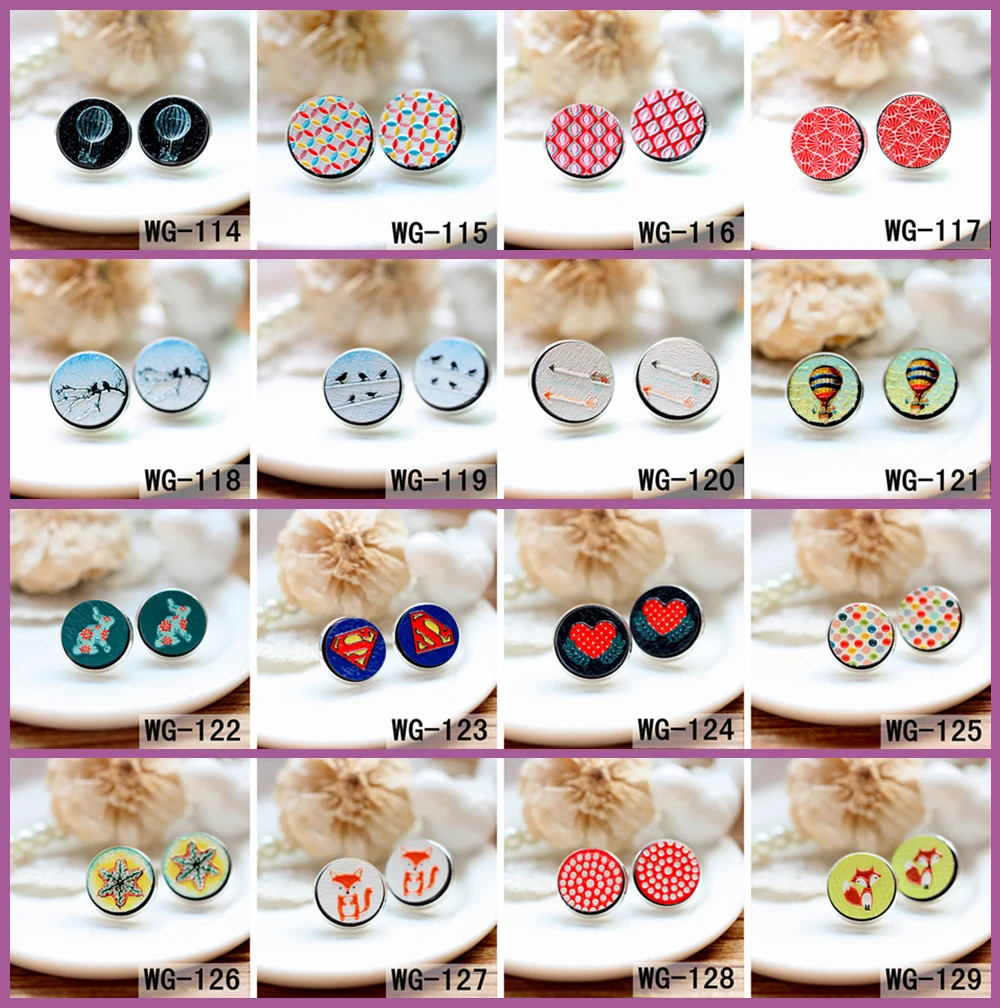10 шт. уникальные круглые тисненые 3D точки 16 мм цветные рисунки шаблон лазерная