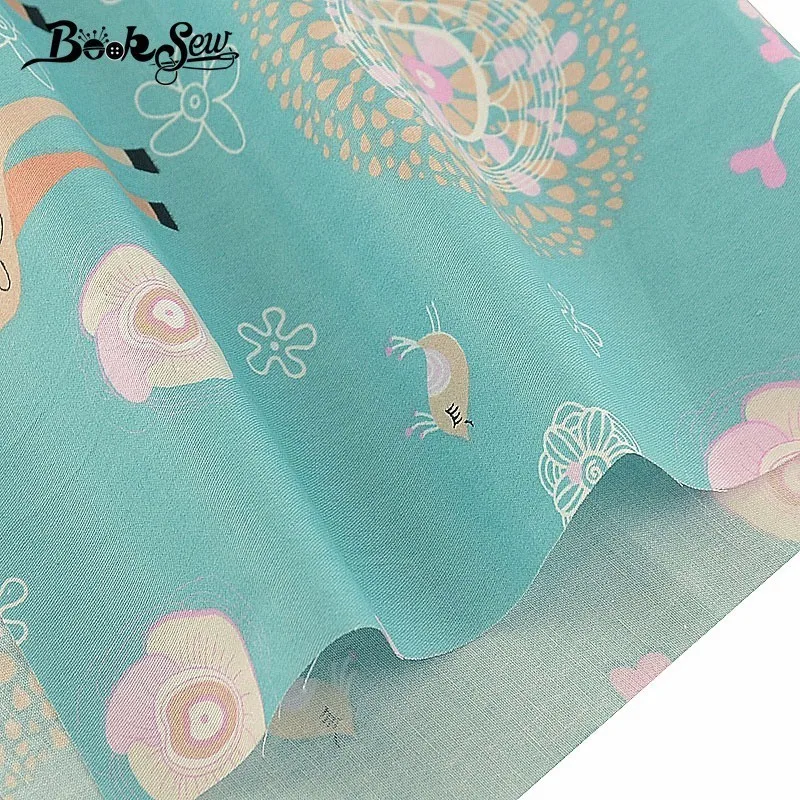 Тканевая саржевая ткань Booksew из 100% хлопка с рисунком оленя дизайнерская швейная