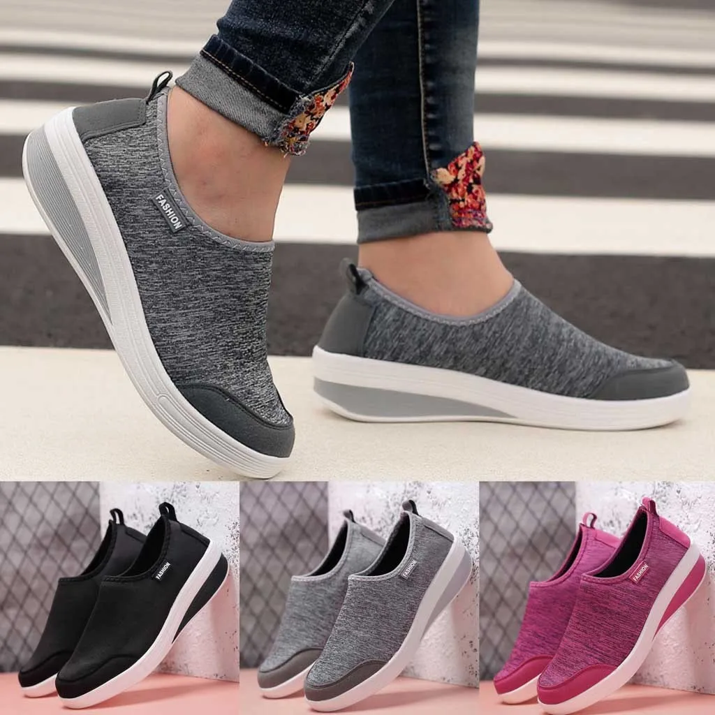 Женские кроссовки YOUYEDIAN черные на платформе повседневная обувь для