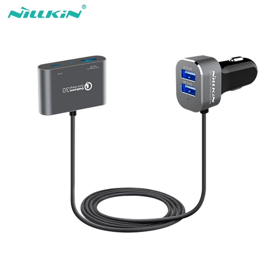 Nillkin 4 порта двойной Переходник usb для зарядки в машине зарядное устройство micro Type C