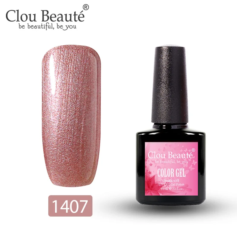 Clou Beaute Гель-лак для ногтей УФ Гибридный гвоздь Art Vernis Полупостоянный Гель-лак для ногтей 10 мл замачиваемый эмаль белый - Цвет: 1407