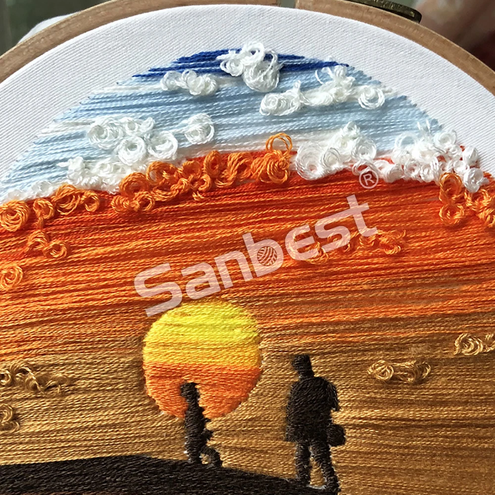 Sanbest Сучжоу Наборы для вышивания ручной DIY 3D Вышивка крестом материал посылка