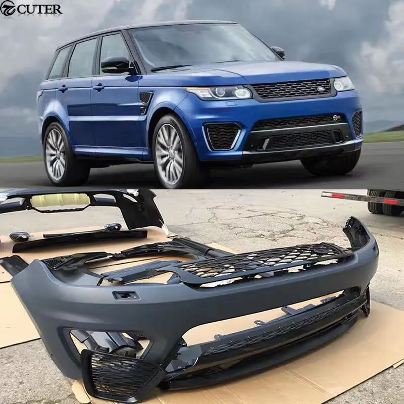 SVR style Car body kit PP Неокрашенный передний бампер задний боковые юбки круглые брови