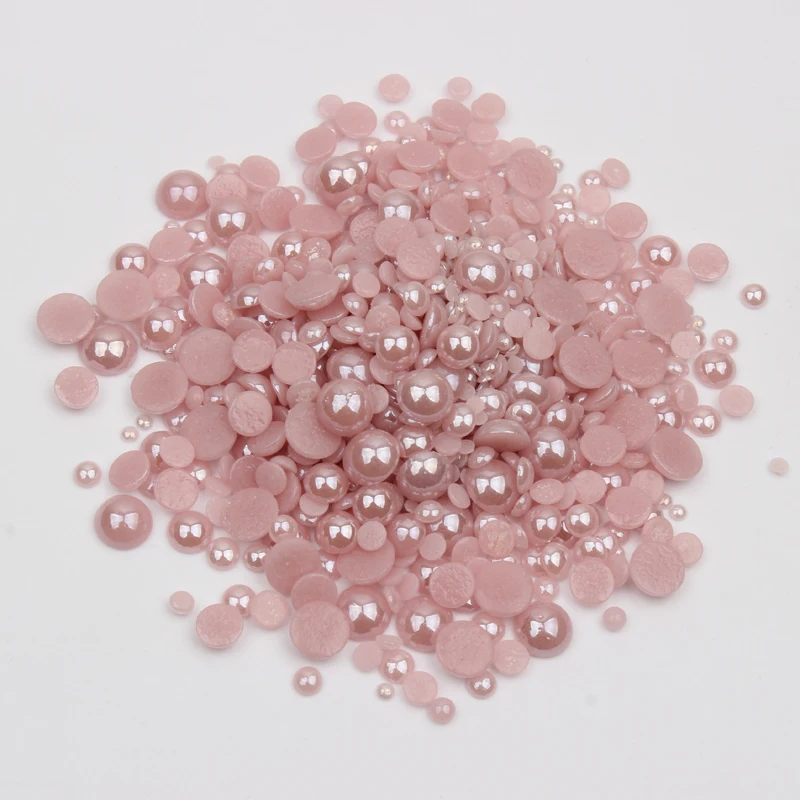 Diamantes de imitación de cerámica de tamaño mixto Lt, perlas semiredondas púrpuras, 1000 unids/lote para ropa artística de uñas DIY, envío gratis