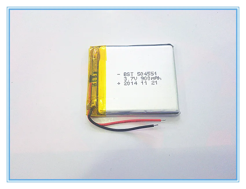 

Бесплатная доставка, 900 мАч 504551 MP3 MP4 литиевая батарея, 3,7 В аккумуляторная батарея GPS