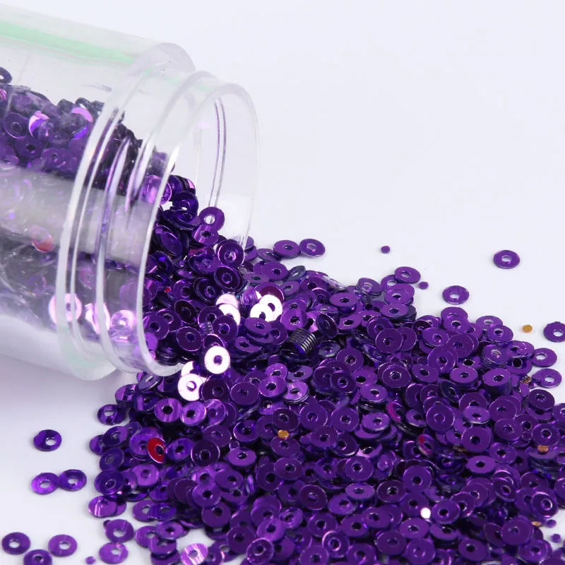 Purple Блестки 3 мм плоские круглые ПВХ свободные блестки шитье свадебное украшение ремесло DIY аксессуары Lentejuelas Para Coser 10 г - Цвет: Purple