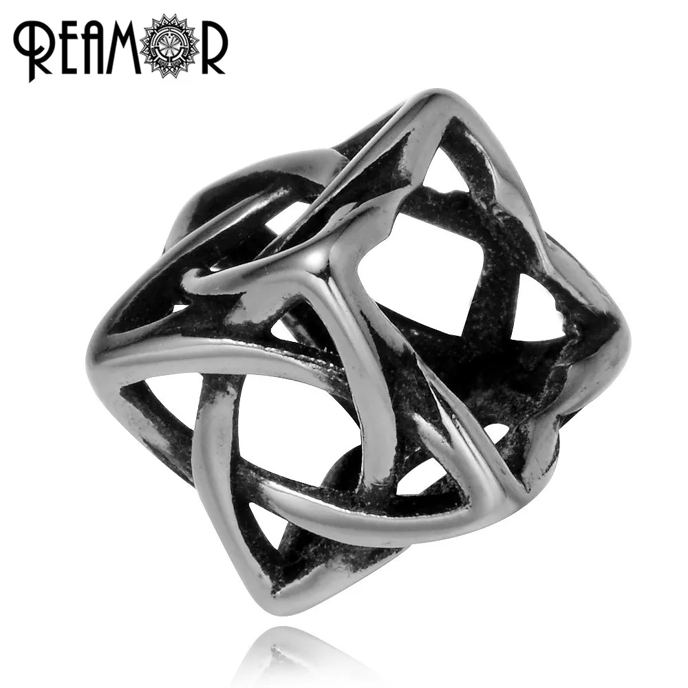 REAMOR 316l из нержавеющей стали полый кельтский узел искусственные бусины Подвески