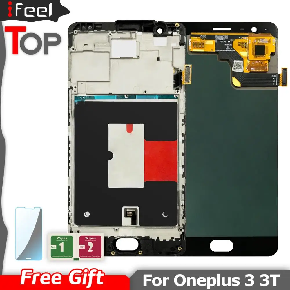 Для Oneplus 3 A3000 A3003 / 3T A3010 ЖК-дисплей + сенсорный экран с рамкой дигитайзер в сборе 5