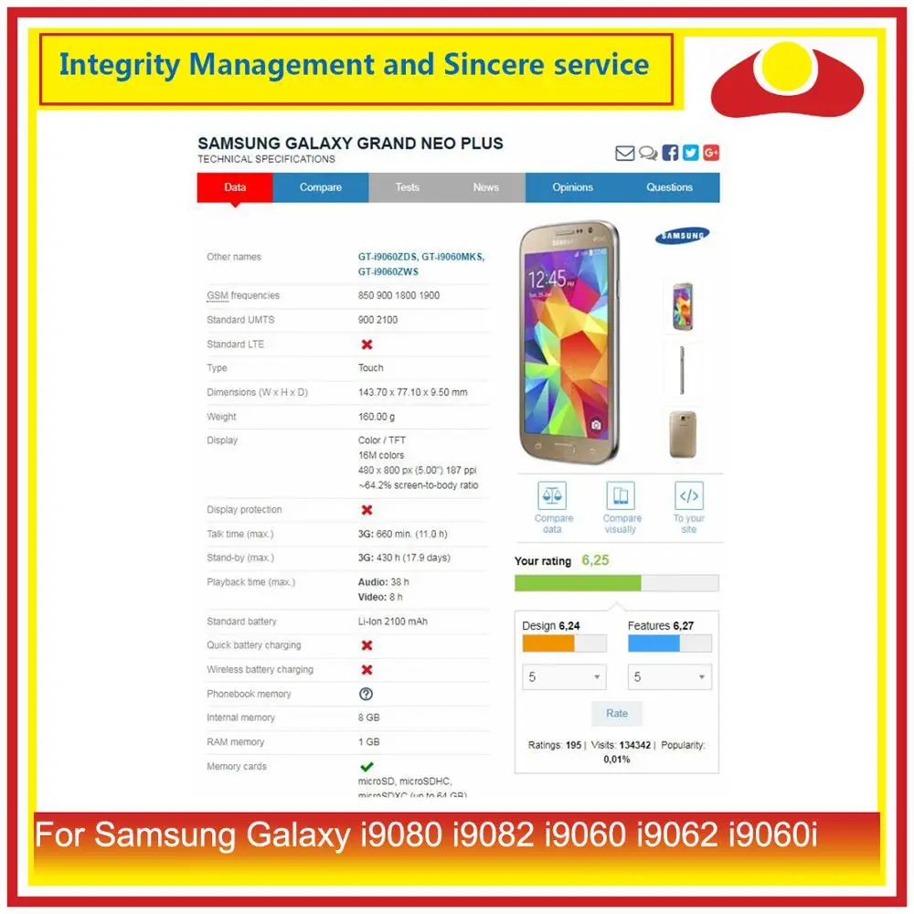 Для samsung Galaxy Grand GT i9082 i9080 Neo i9060 i9062 i9063 Plus i9060i Сенсорная панель дигитайзер сенсор