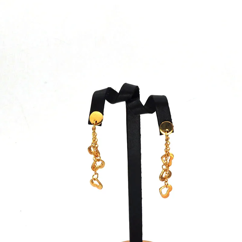 Очаровательные ювелирные изделия оптом из нержавеющей стали серьги золотой