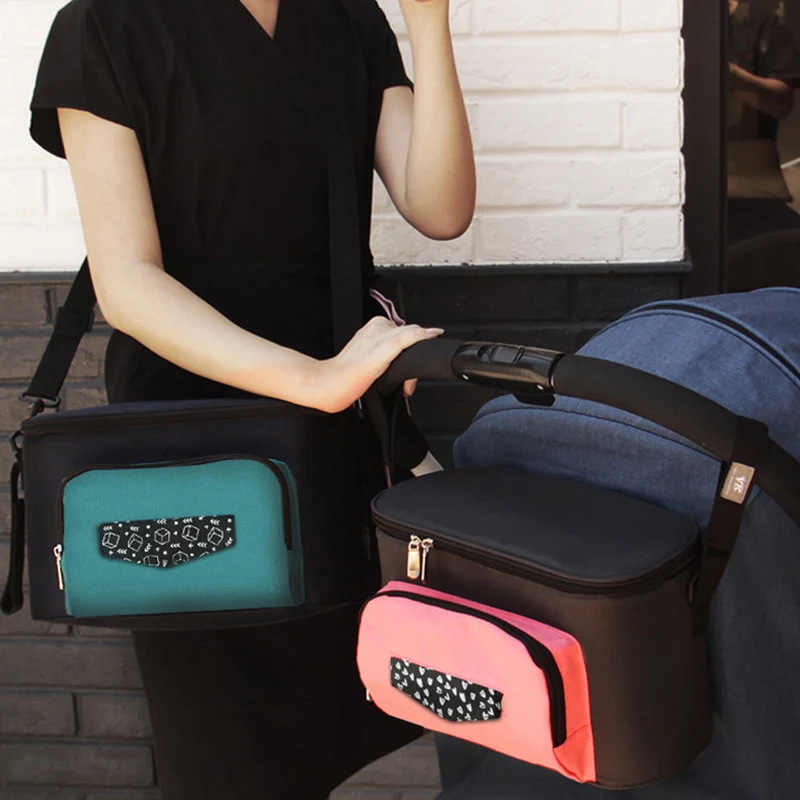 

Baby Stroller Organizer Bag Baby Diaper Bag Large Women Travel Baby Carriage Cup Bottle Holder Nappy Changing Bag With Strap Hot
