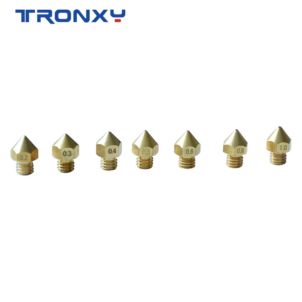 

MK8 Nozzles for Extruder Print Head with Size 0.2 0.3 0.4 0.5 0.6 0.8 1.0mm for 1.75mm Filament 3D Printer Accessories & Parts