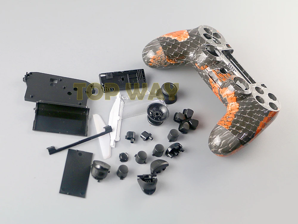 ChengChengDianWan Skull Hydro корпус окунутый Корпус чехол Обложка Mod комплект для игровых станций 4 PS4 контроллер черные кнопки