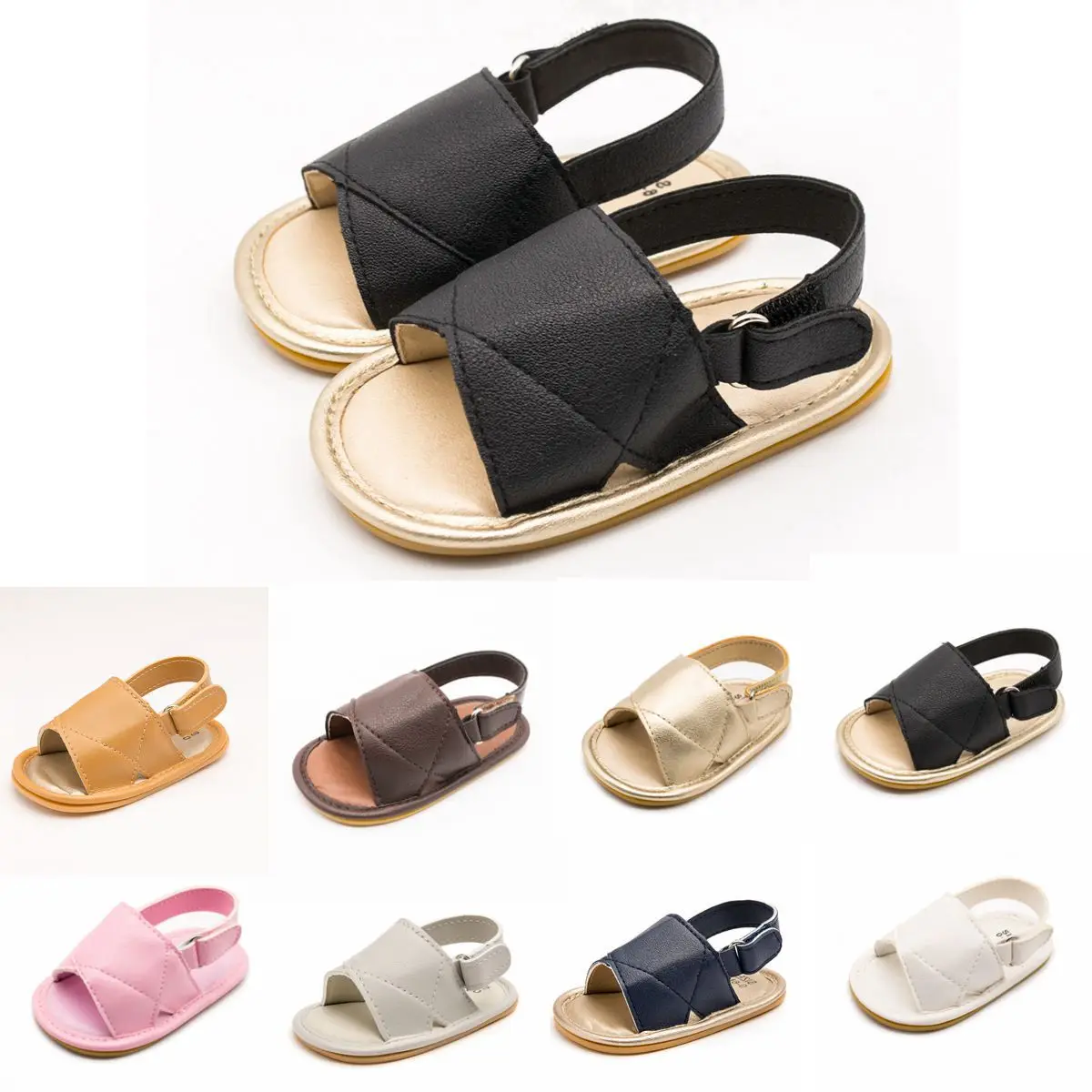 2019 Summer Shoes Baby Sandals Soft Leather Prewalker Sole Beach |