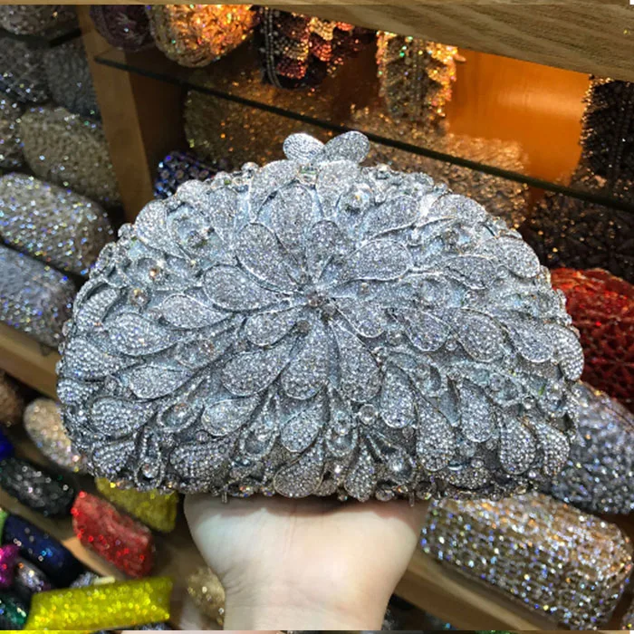 Женский вечерний кошелек Красного/шампанского/серебристого/черного/золотого