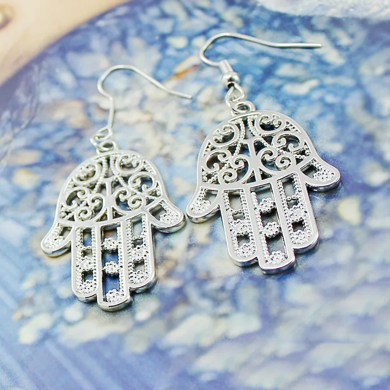 Женские винтажные серьги подвески в форме пальмы Fatima висячие с крючком турецком