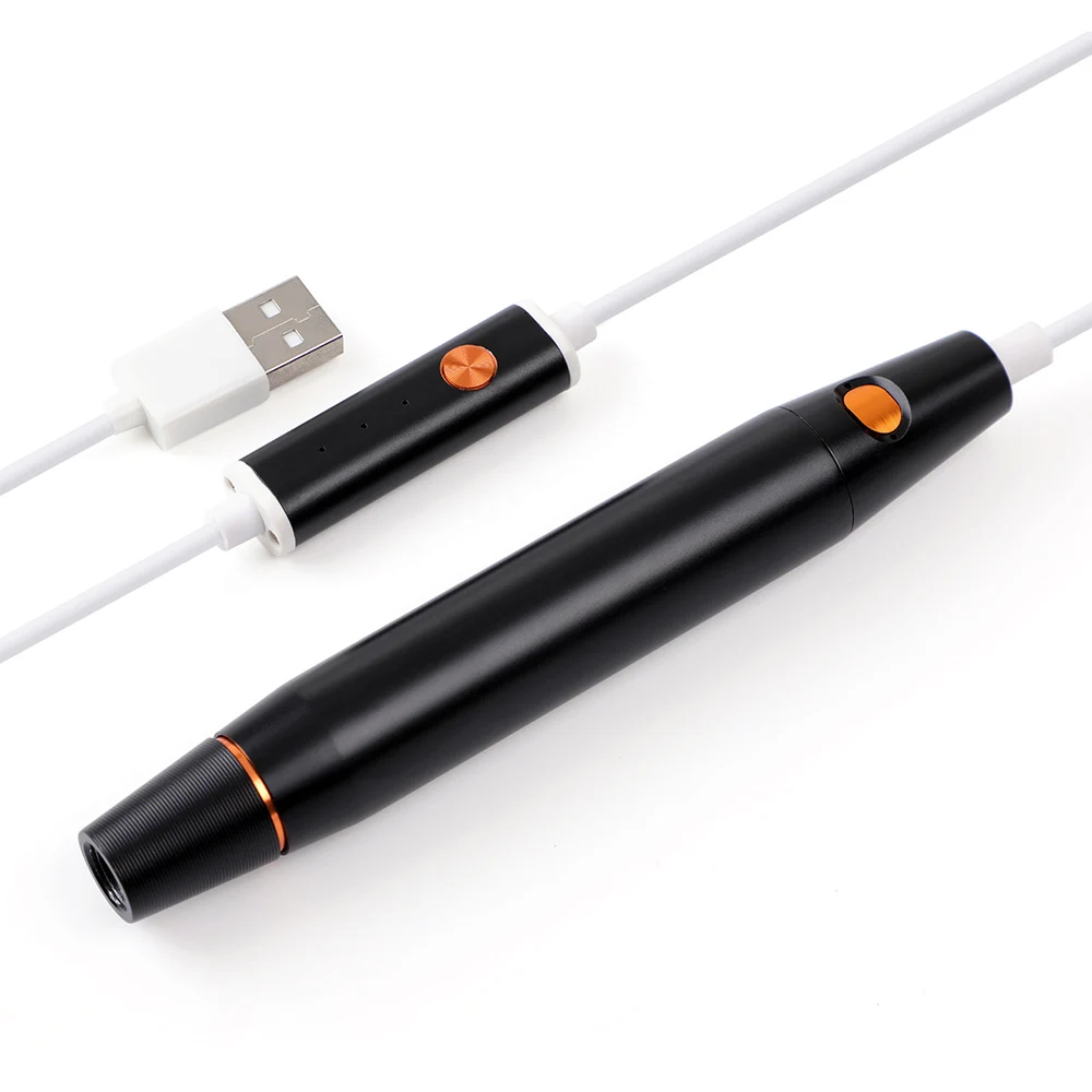 Черная ручка для татуажа вращающаяся тату машинка перманентного макияжа и