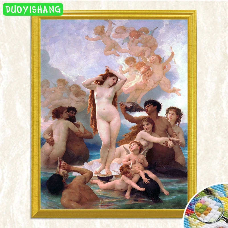 Французский Bouguereau известная картина &quotРождение Венеры&quot 5D DIY Алмазная