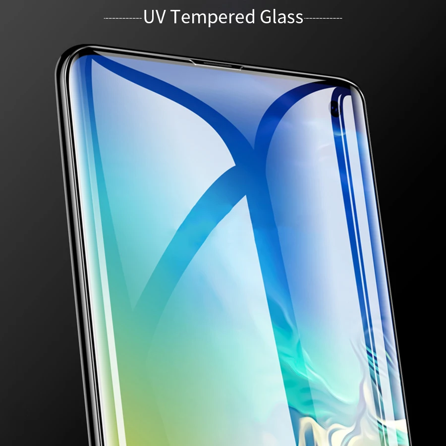 Нано жидкость полный клей УФ закаленное стекло для samsung Galaxy S10 S9 S8 Plus Note 9 8 S10e защита экрана с разблокировкой отпечатков пальцев