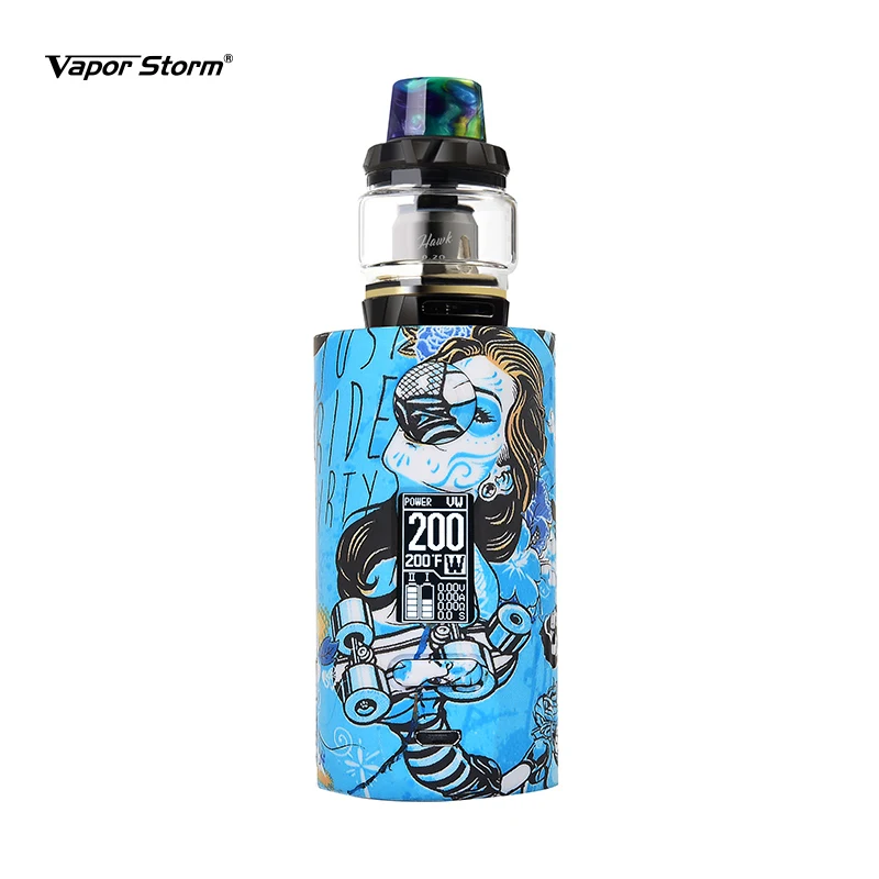 Blue Mod-Hawk Vapor Storm Storm230 Bypass 200 Вт VW TCR Mod контроль температуры Лев RDA Hawk Танк Коробка мод Vape электронная сигарета Мода - Цвет: Blue Mod-Hawk