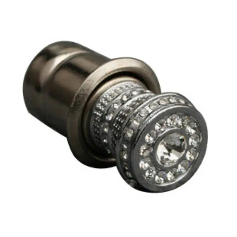 Новая роскошная алюминиевая Автомобильная зажигалка с маленькими кристаллами