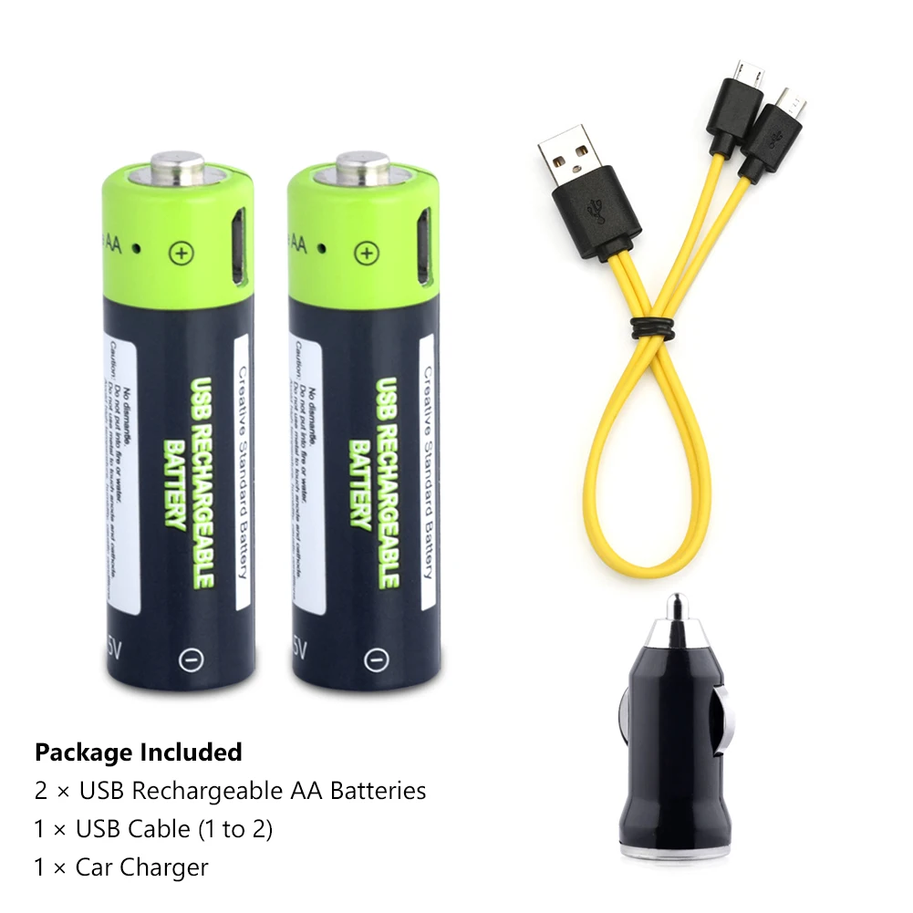 2Pcs charger cable 1,5 в перезаряжаемый 1250 мАч микро USB заряженный литий-полимерный аккумулятор+ usb кабель+ настенное автомобильное зарядное устройство для пульта дистанционного управления - Цвет: 2Pcs charger cable