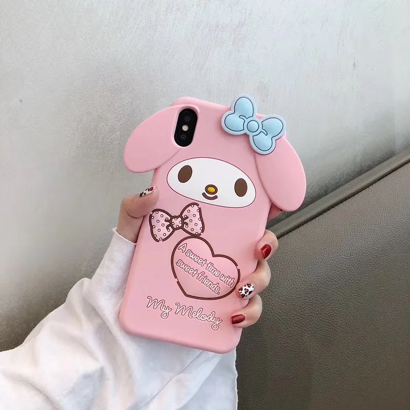 Мультяшный милый чехол для телефона My Melody IPhone 11 Pro MAX 6 6S 7 8 Plus X XR XS Pom Purin Мягкий