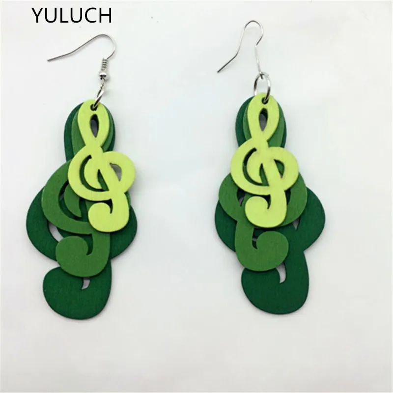Новинка 2017 Очаровательные Деревянные серьги в форме листа аксессуары картонная