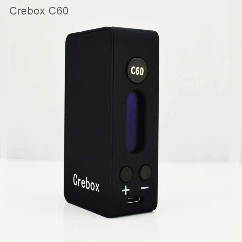 Crebox C60 Электронная Сигарета Kit 60 Вт 1800 мАч ТС Мини Окно Мод RDA Распылитель Бак HD LED