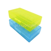 1pc j088 yellow plastic contain two 18650 battery storage box transparent pp material free shipping europe