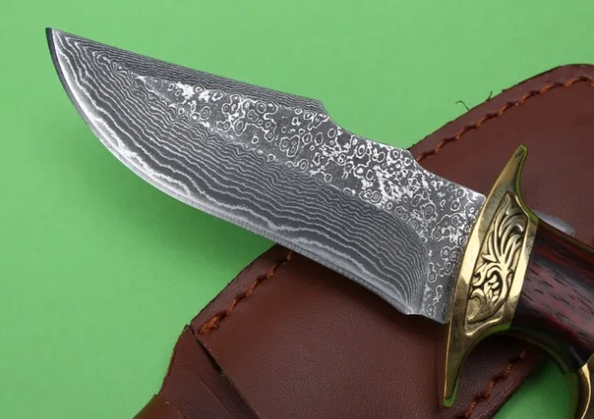 Benys дамасский нож Высококачественная Золотая деревянная ручка Дамасская сталь фиксированный коллекционный нож Инструменты для улицы охотничий нож из дамасской стали