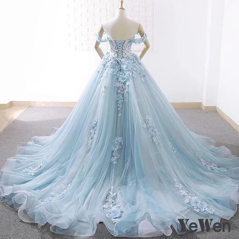 Роскошное кружевное свадебное платье принцессы с цветами 2020 бальное бисером