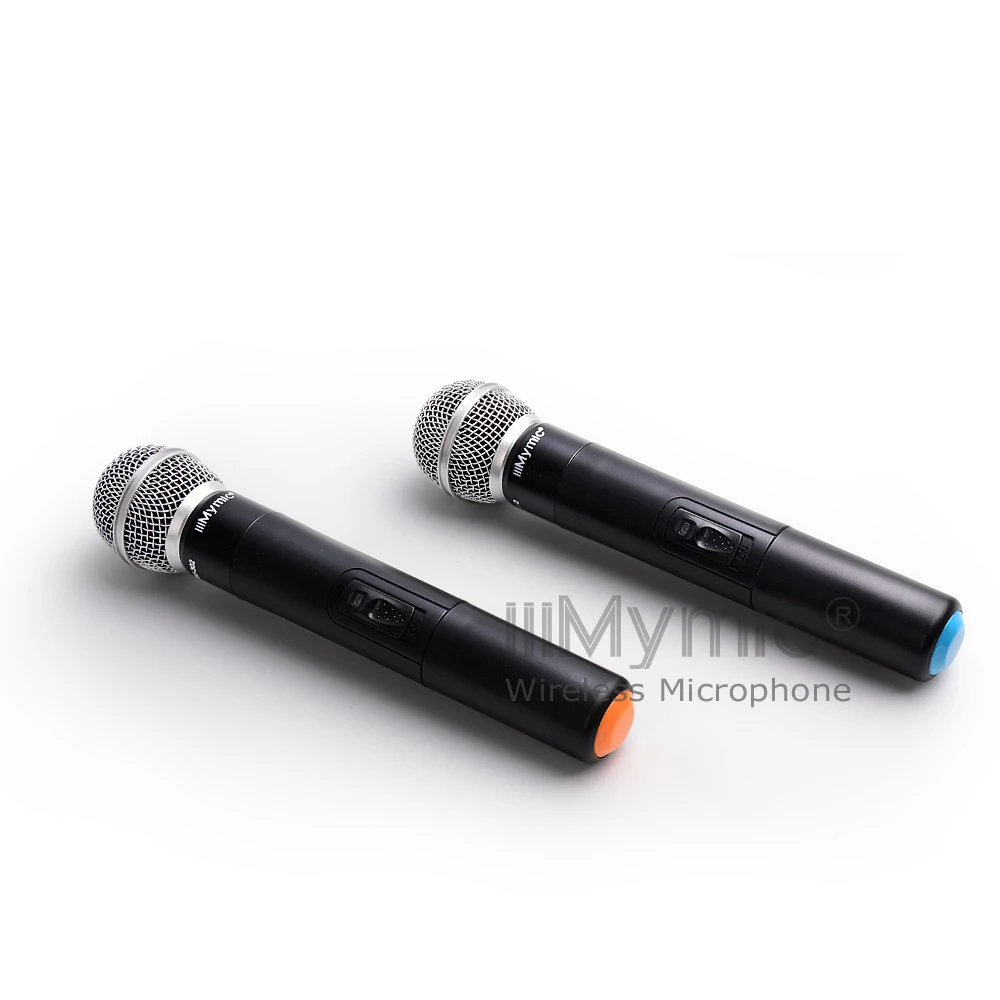 IU-302 UHF двухканальный 2 ручной микрофон передатчик профессиональный караоке UHF беспроводной микрофон система с экраном дисплея