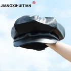 Берет из искусственной кожи, зимняя шапка для женщин, мужчин, художника Newsboy, кепка, мужской берет в стиле винтаж, женская черная шапка Boinas в английском стиле