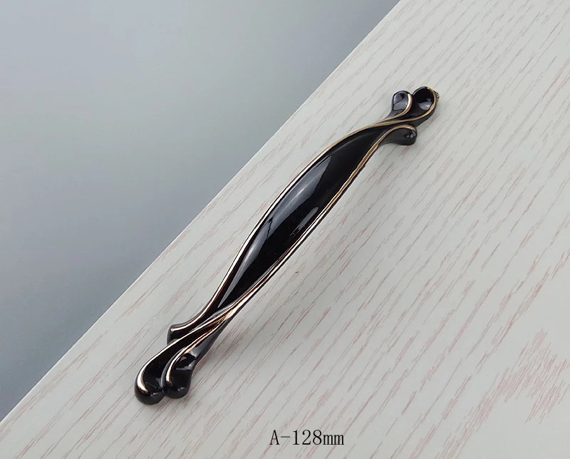 Черная мебельная фурнитура ручки для кухонных шкафов деревянные раздвижных