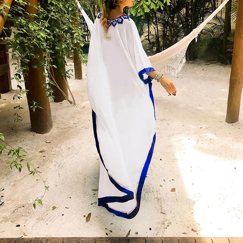 Женский купальник In X длинное пляжное платье из шифона однотонная туника