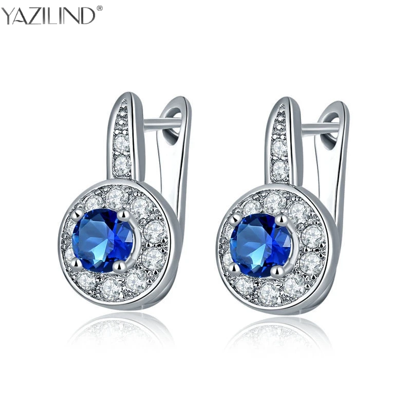 YAZILIND 7 видов цветов модные серьги с цветком и кристаллами 2017 серьги-гвоздики