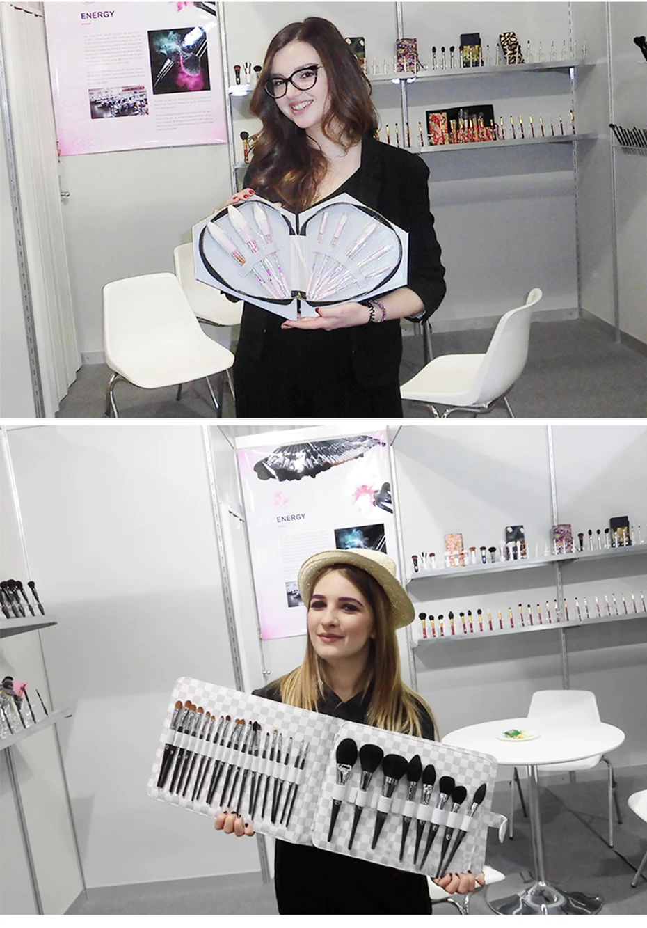 Энергии бренд 4 шт кисточка из козьей шерсти комплект Make Up Макияж Кисти Pinceaux Макиллаж Brochas Maquillaje ds4