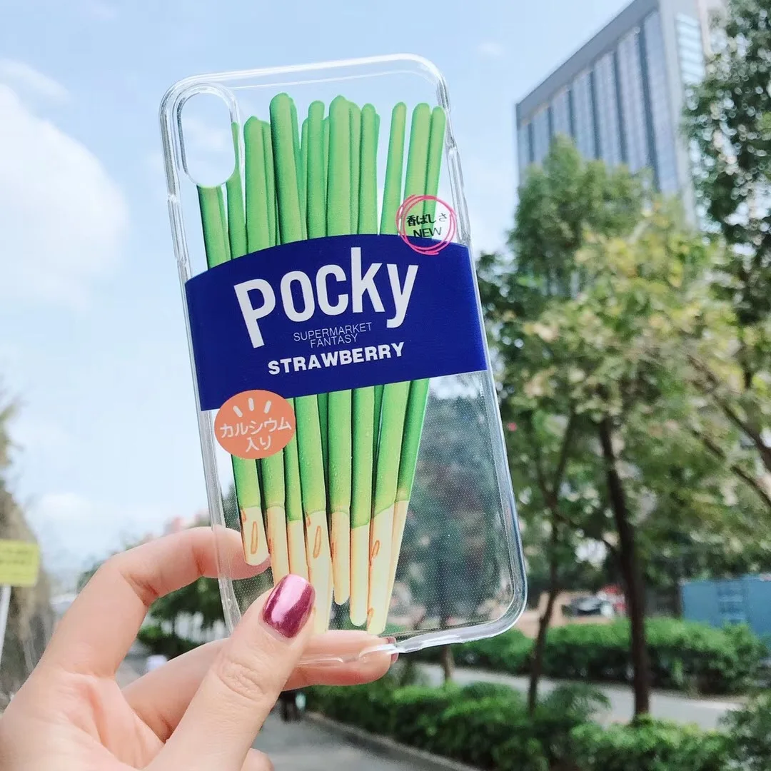 Печенье Pocky чехол для телефона для iPhone XS MAX XR Capa Fundas мягкая прозрачная задняя крышка для iPhone X 8 7 6 S 6 Plus чехол Coque - Цвет: 3