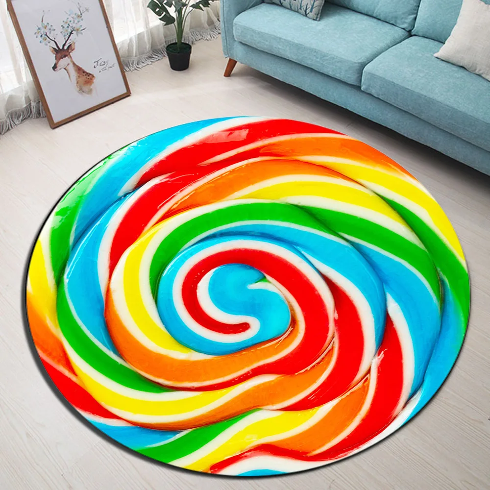 LB дети красочные забавные сладкие конфеты леденец круглый пол подушки Коврики